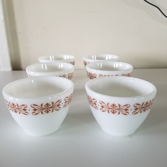 Pyrex | (6) Copper Filigree Custard Cups - Picture 1 of 5